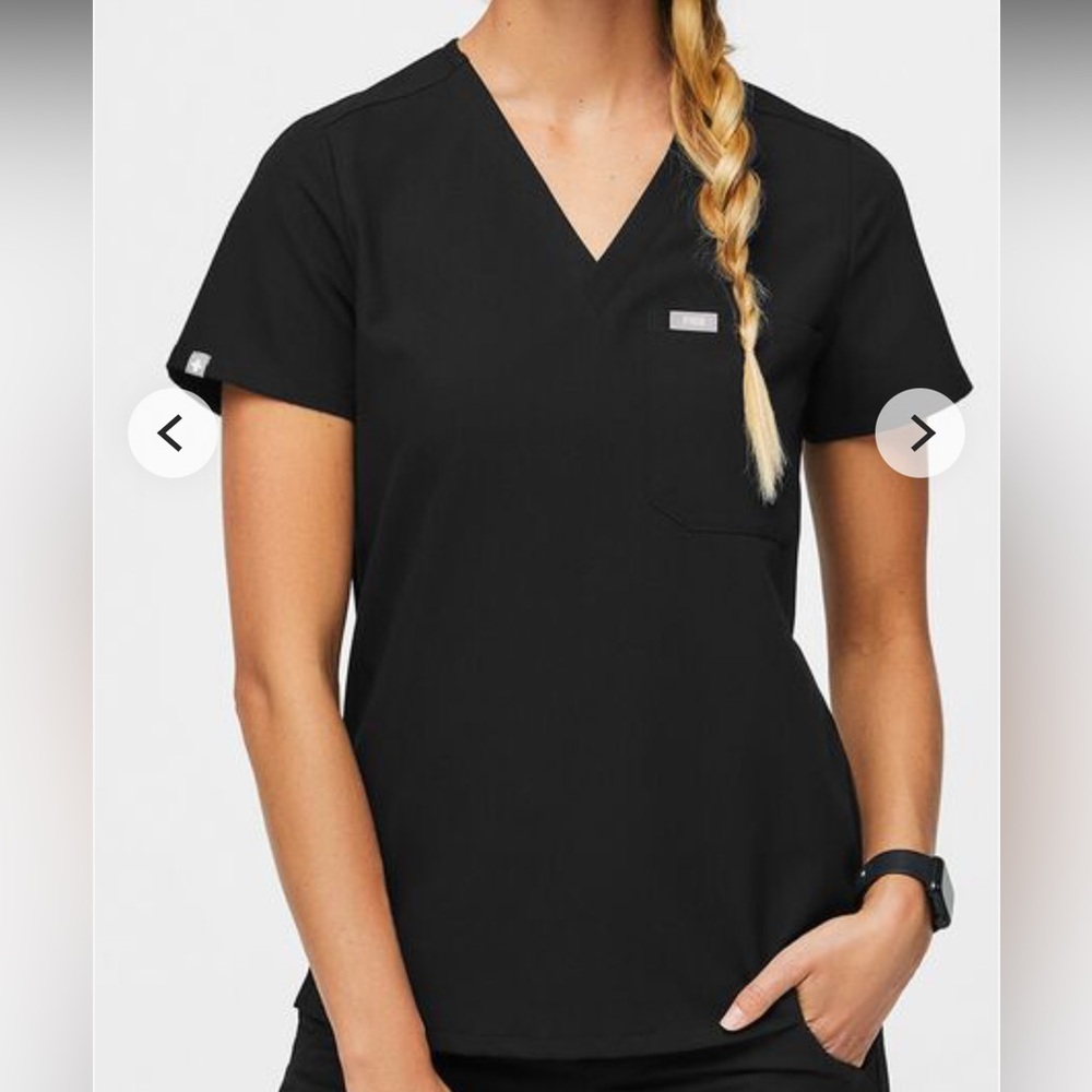 Figs Catarina Black Women's Scrub Top